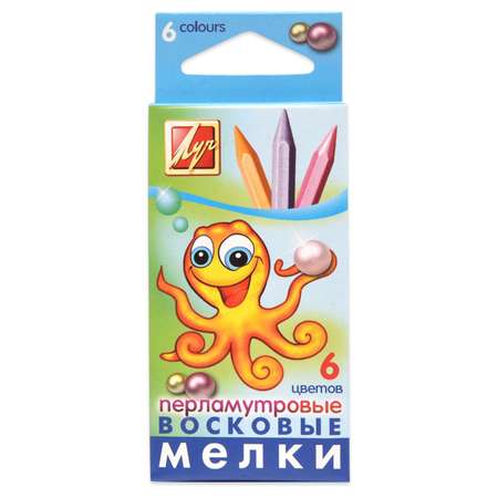 Восковые мелки Луч 6 шт.