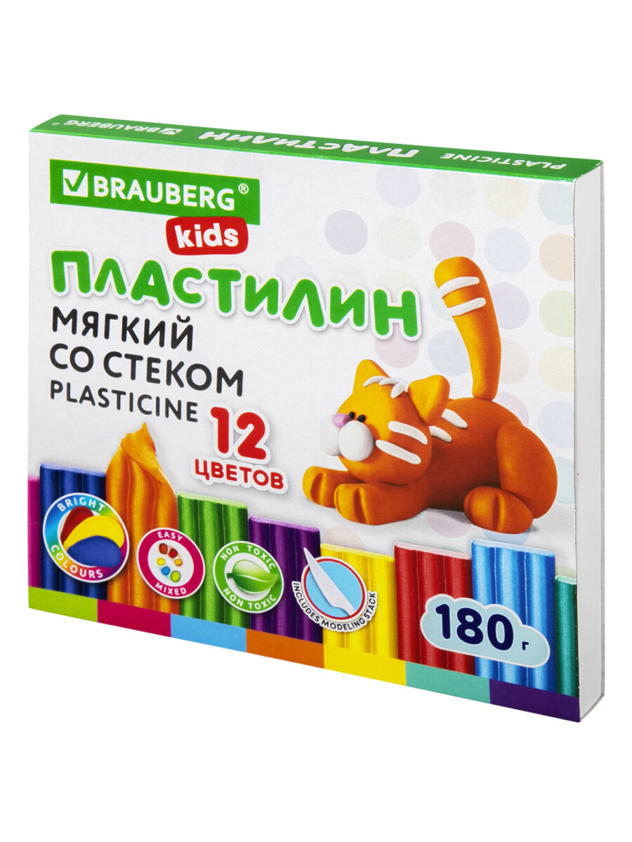 Пластилин Brauberg 12 цв. - фото 6