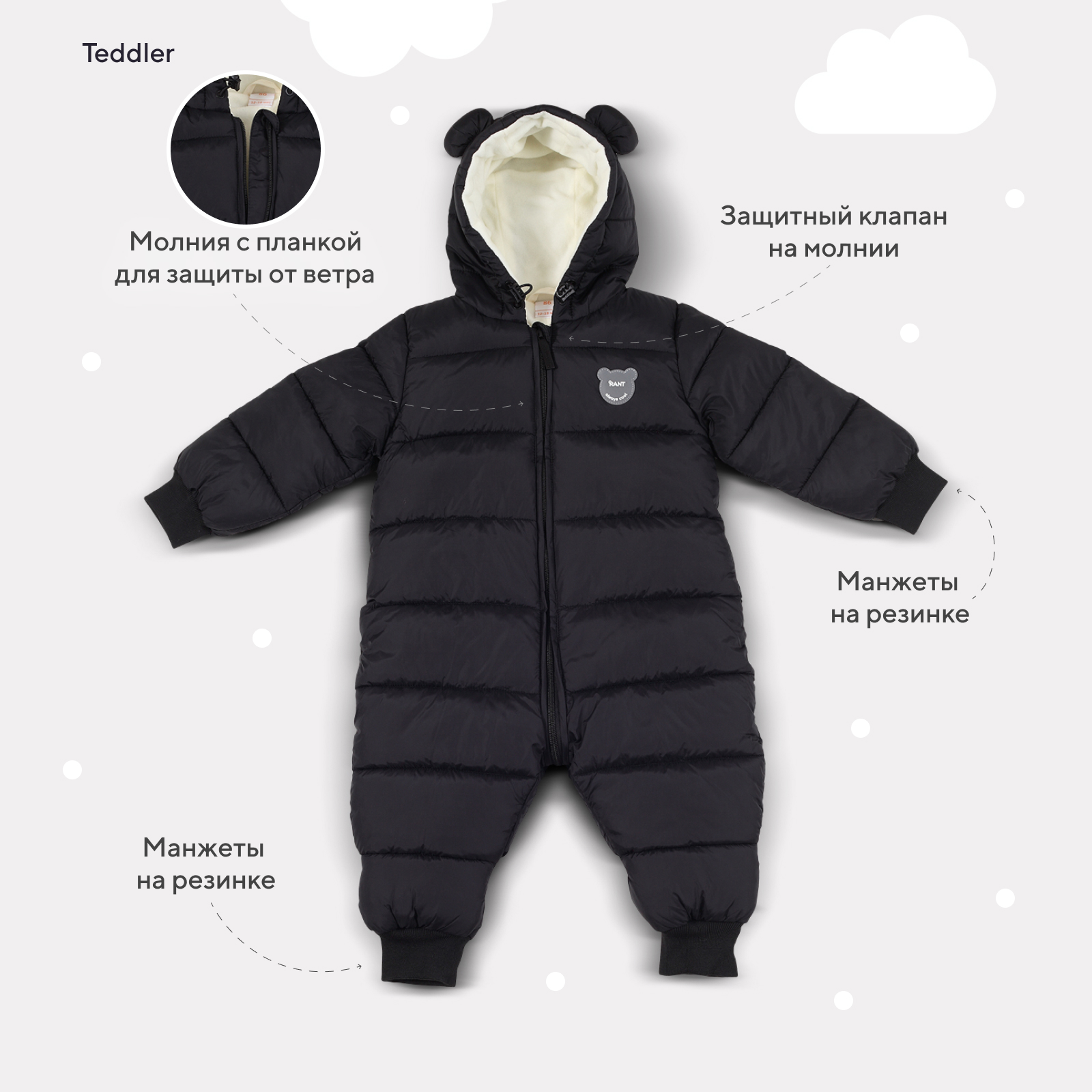 Комбинезон Rant deep black 160/5 - фото 3