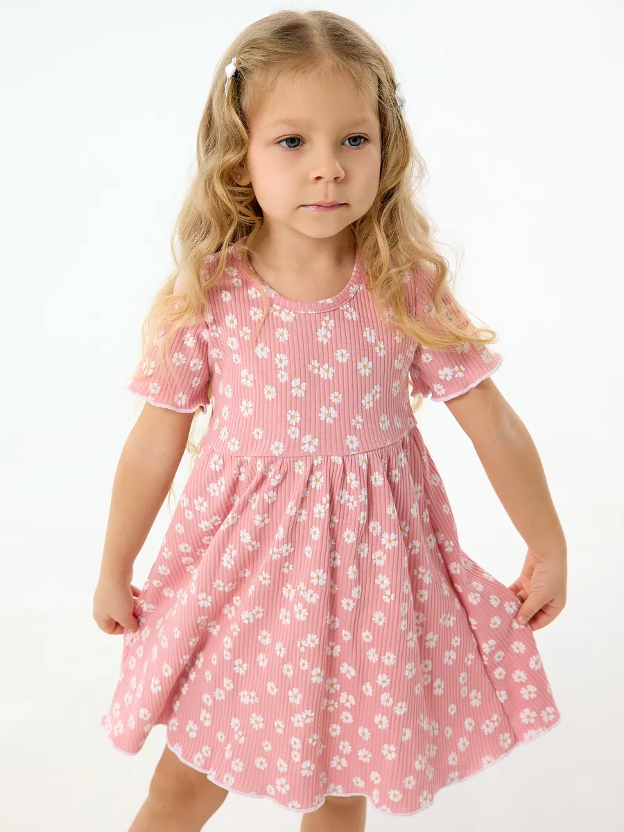 Платье YAXX 007--Платье ромашка/пудровый (Л) - фото 1