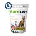 Наполнитель для кошачьего туалета Homzen комкующийся растительный с персиком 2.1кг