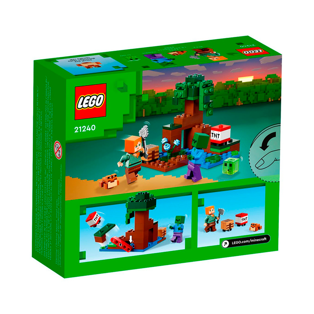 Конструктор LEGO Minecraft Болотное приключение блочный - фото 6