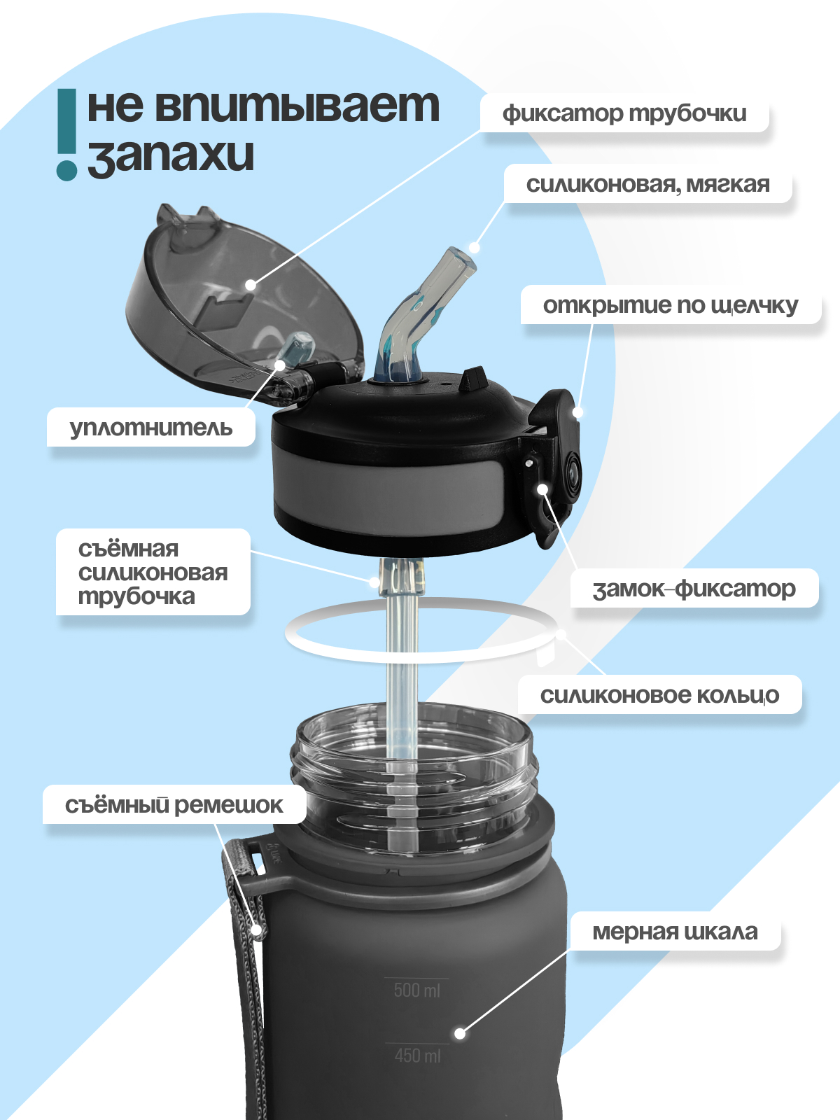 Бутылка UZSPACE 350 мл - фото 3