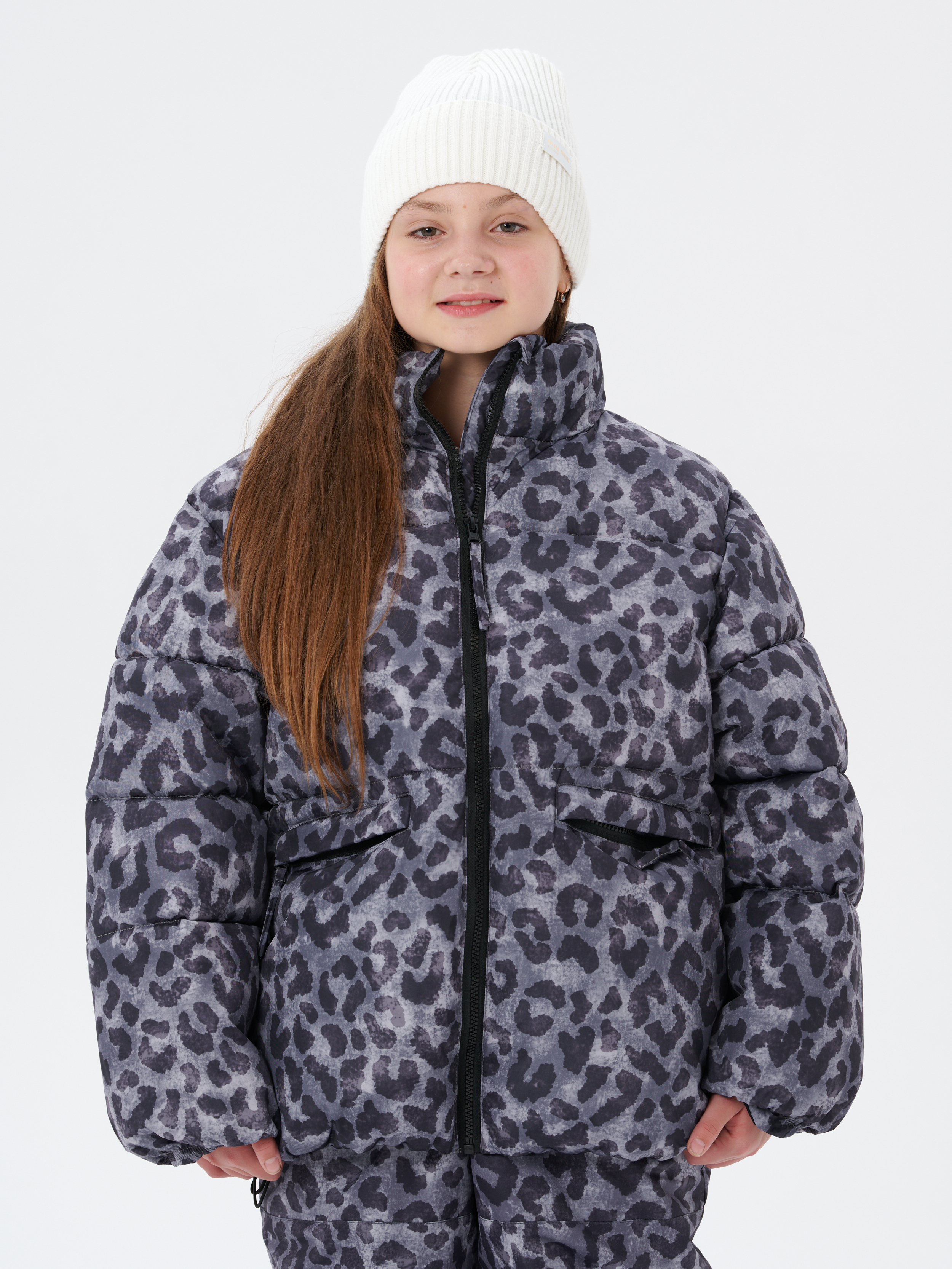 Брюки утепленные КрутышОк Т-067 серый леопард - фото 14