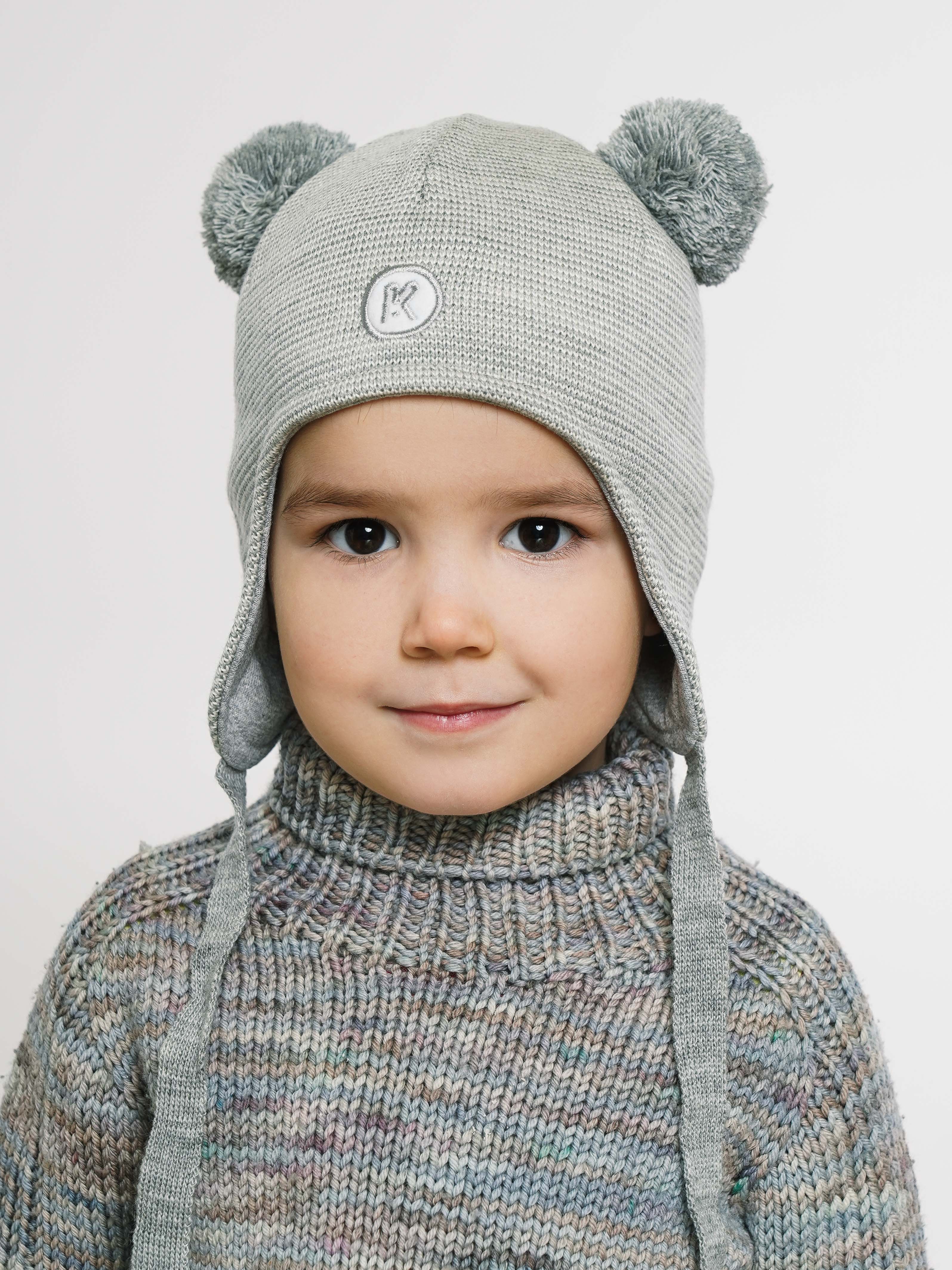 Шапка ПриКиндер M3-1957 Цвет: светлая сталь/молоко - фото 1