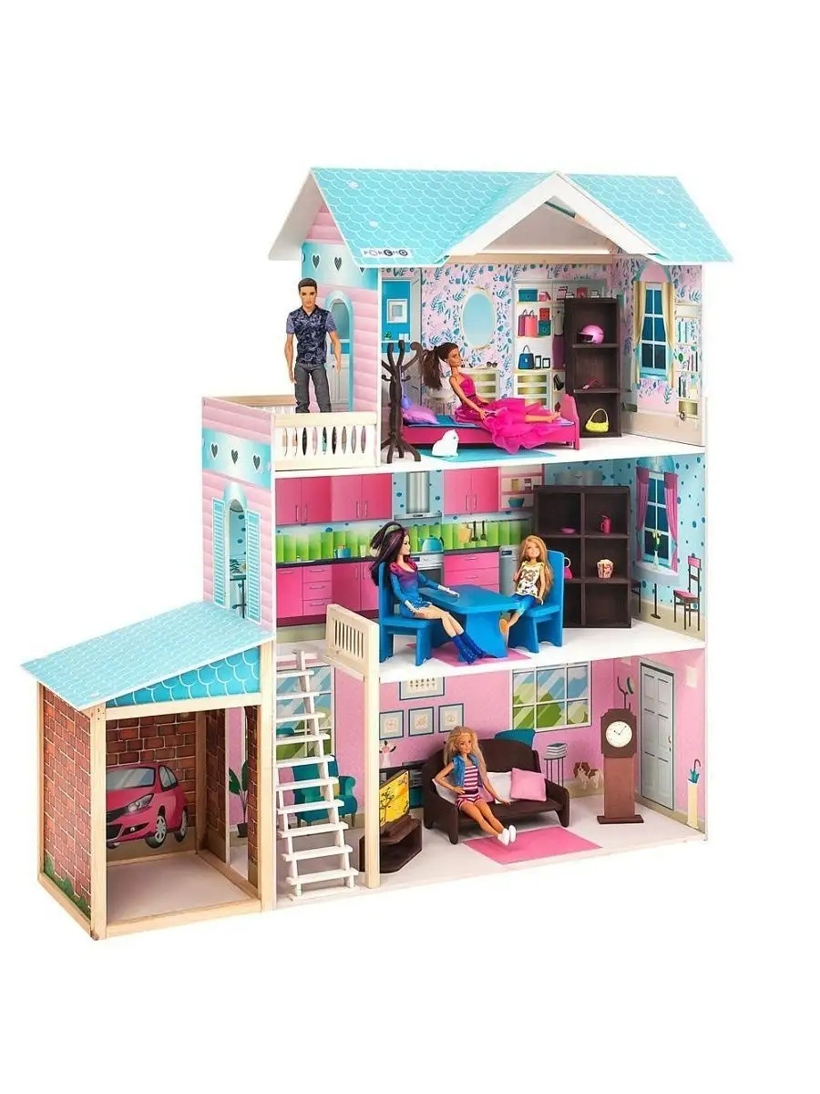 Домик для кукол PAREMO 118 см с мебелью PD318-12 - фото 14