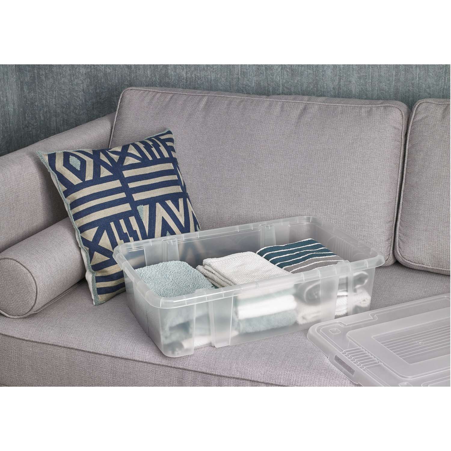 Ящик универсальный УНИКА ПЛАСТ 25л на колесах с крышкой 58*38*15см - фото 3