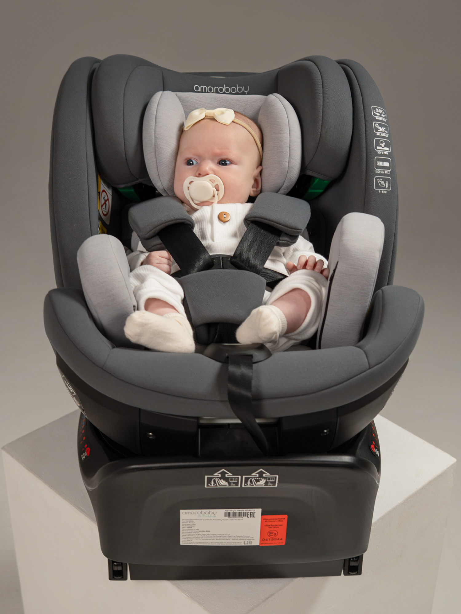 Автокресло Amarobaby Triumph Isofix 0+/1/2/3 (0-36 кг) зеленый - фото 18