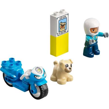 Конструктор LEGO DUPLO Town Полицейский мотоцикл блочный