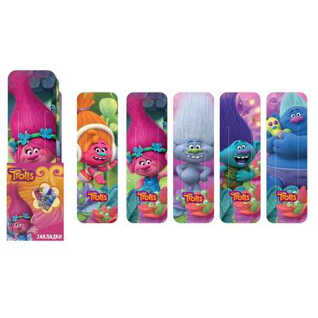 Закладка Trolls Фигурные 5 шт.
