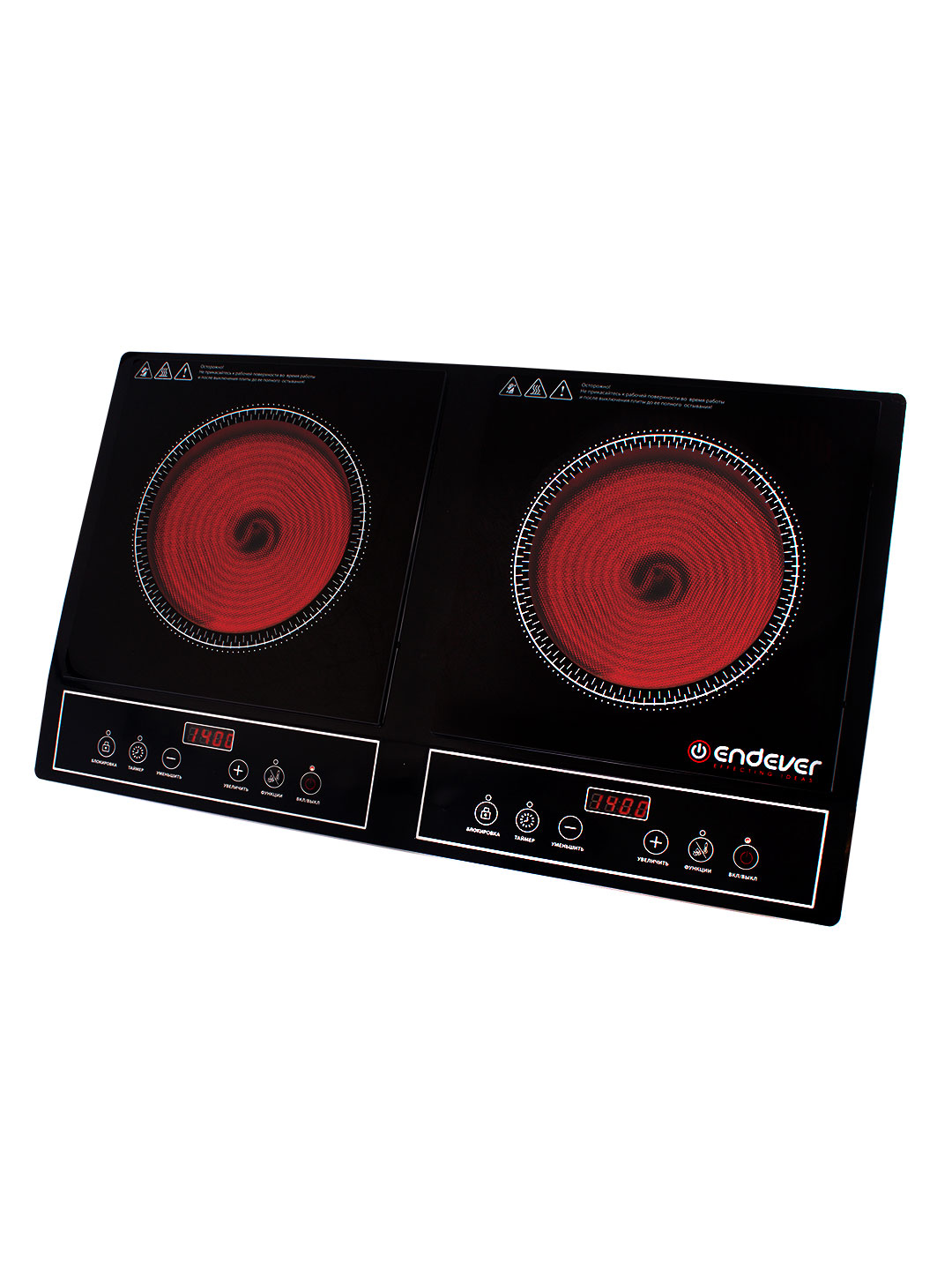 Изображение товара Плитка электрическая инфракрасная ENDEVER Skyline DP-76 4000 Вт 2 конфорки Черный хрусталь Изображение товара Плитка электрическая инфракрасная ENDEVER Skyline DP-76 4000 Вт 2 конфорки Черный хрусталь
