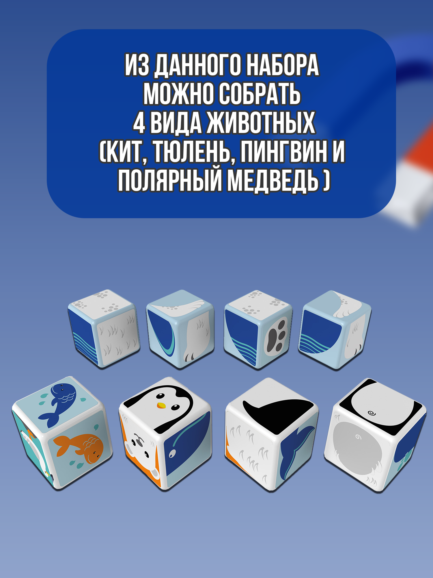 Конструктор Geomag MagiCube Полярные друзья магнитный - фото 8