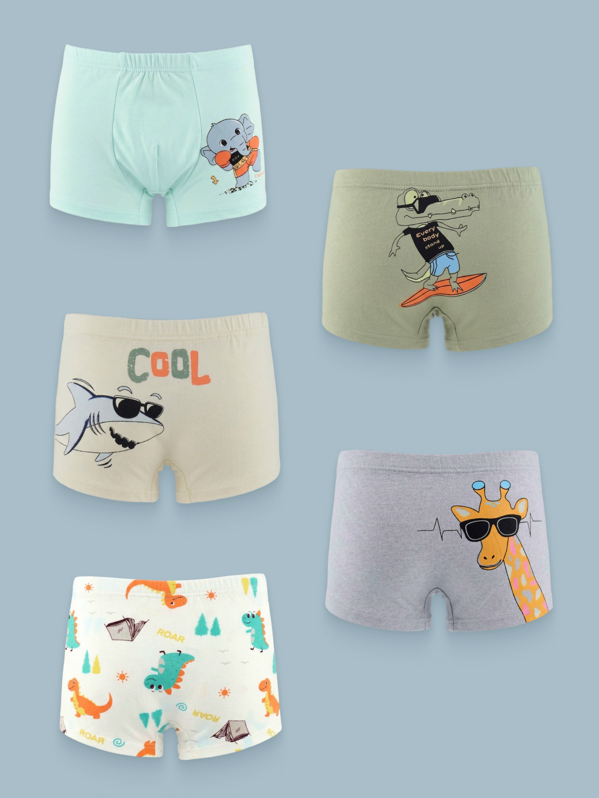 Изображение товара Трусы-боксеры Little Mole Набор 5 шт динозавры для мальчиков