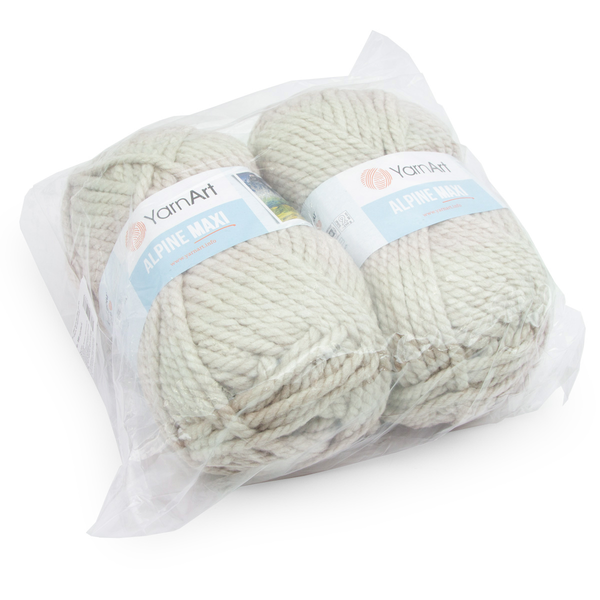 Пряжа YarnArt Alpine Maxi полушерстяная 250 г 105 м 665 суровый 2 мотка - фото 3
