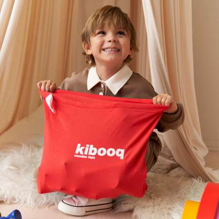 Конструктор kibooq Брусочки Лисица в столице деревянный