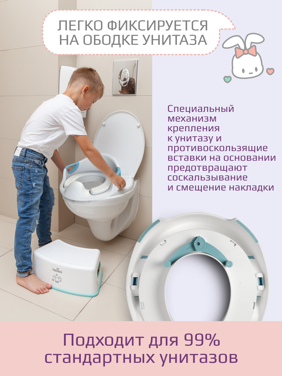 Накладка на унитаз KidWick Kiddy голубой - фото 6
