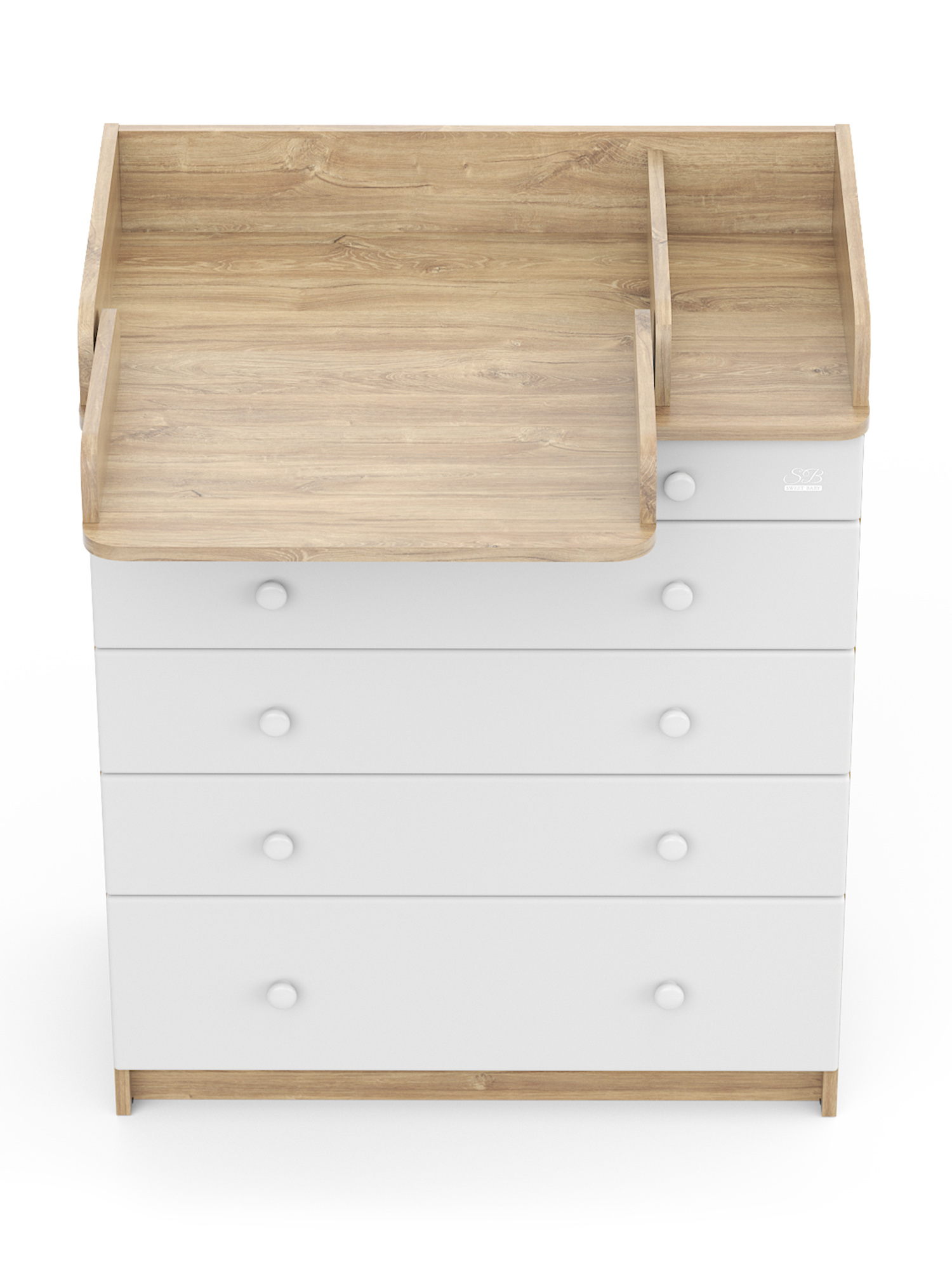 Комод пеленальный Sweet Baby Marsala (дуб, белый) - фото 11