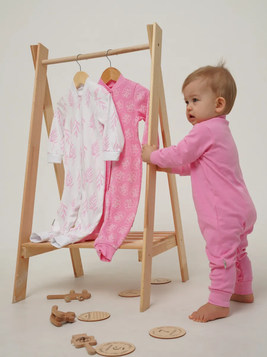 Комбинезон 3 шт Супер Пупс нбр/3пр/ком/сл/SK18розовыйлисточкиветочки - фото 21