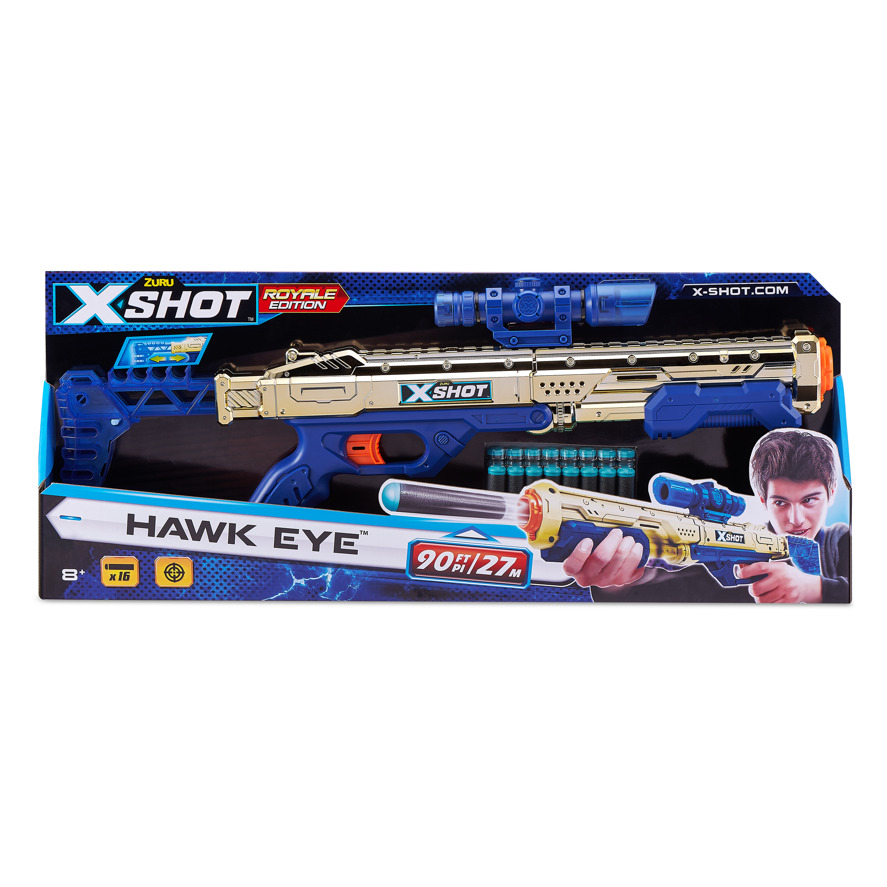 Бластер Zuru XSHOT  Hawk Eye Golden - фото 9