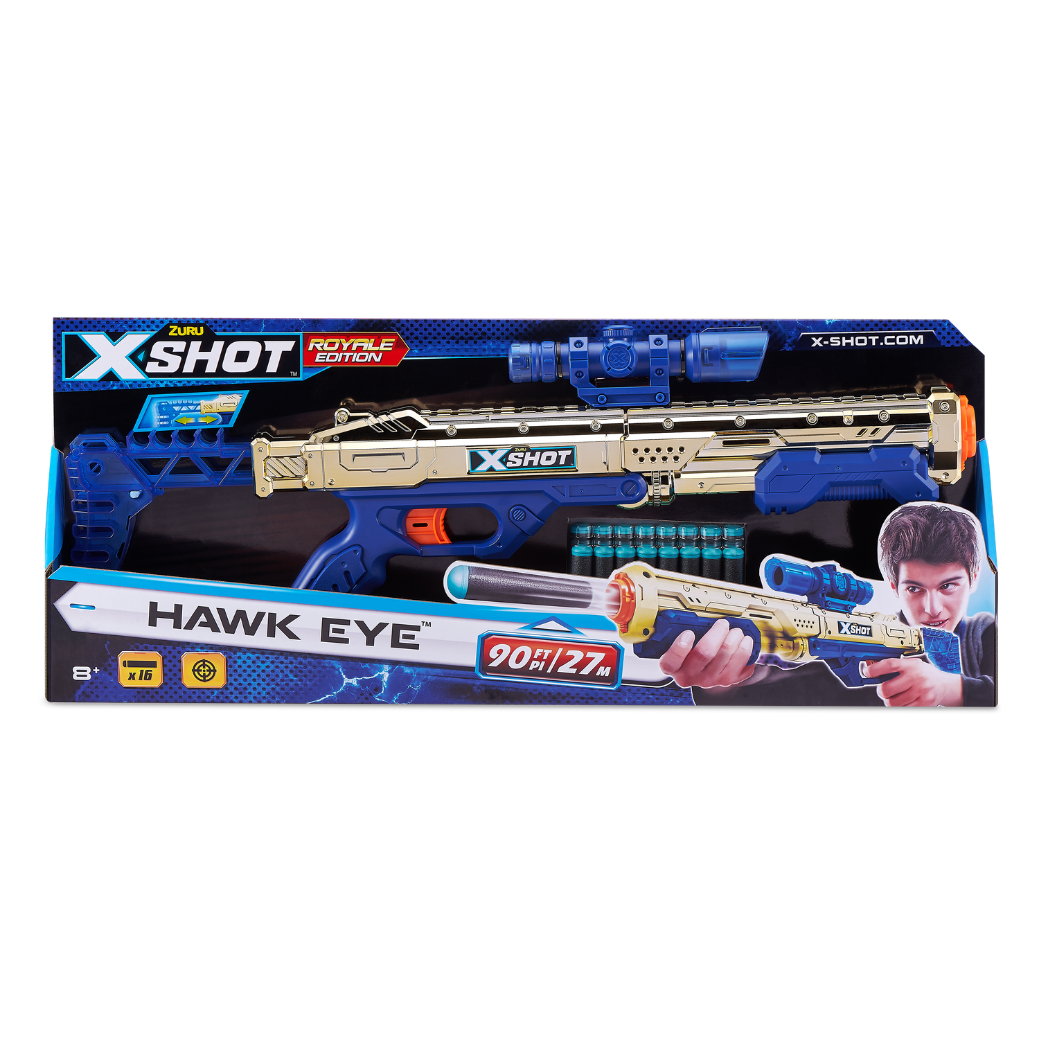 Бластер Zuru XSHOT  Hawk Eye Golden - фото 9