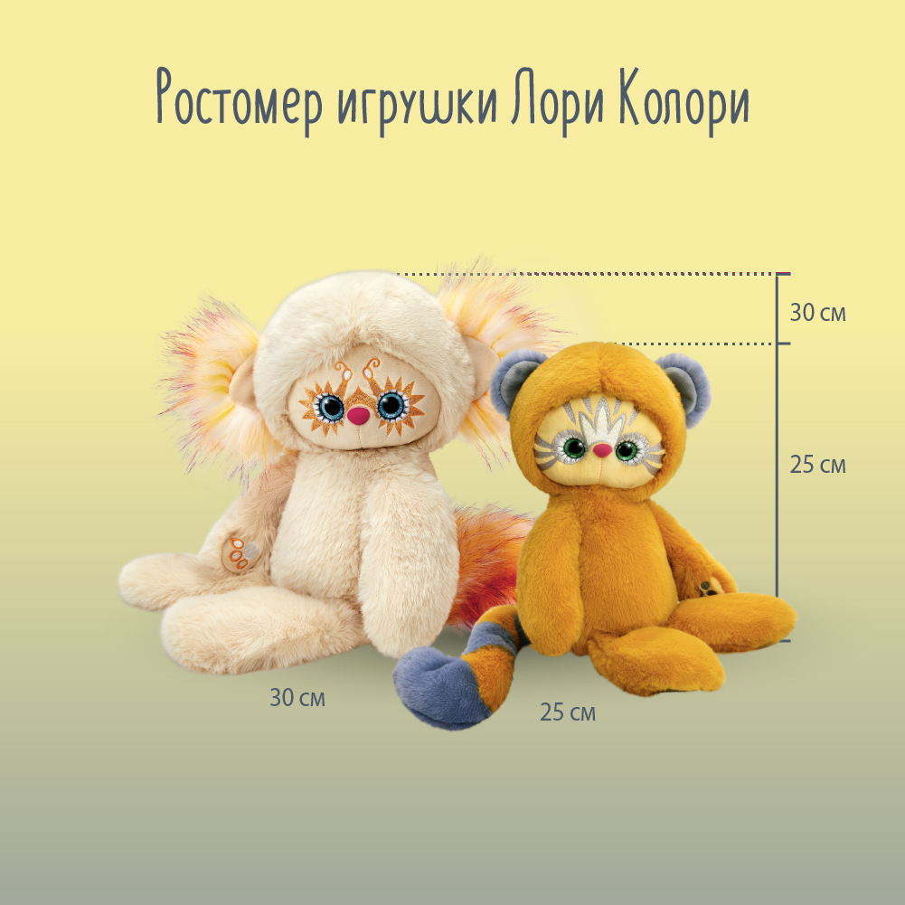 Игрушка мягкая BUDI BASA лемур 25 см - фото 8