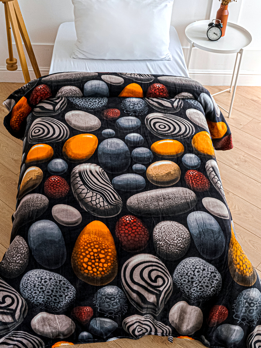 Плед PAVLine Аэро Софт Камушки 150 x 200 см велсофт - фото 1