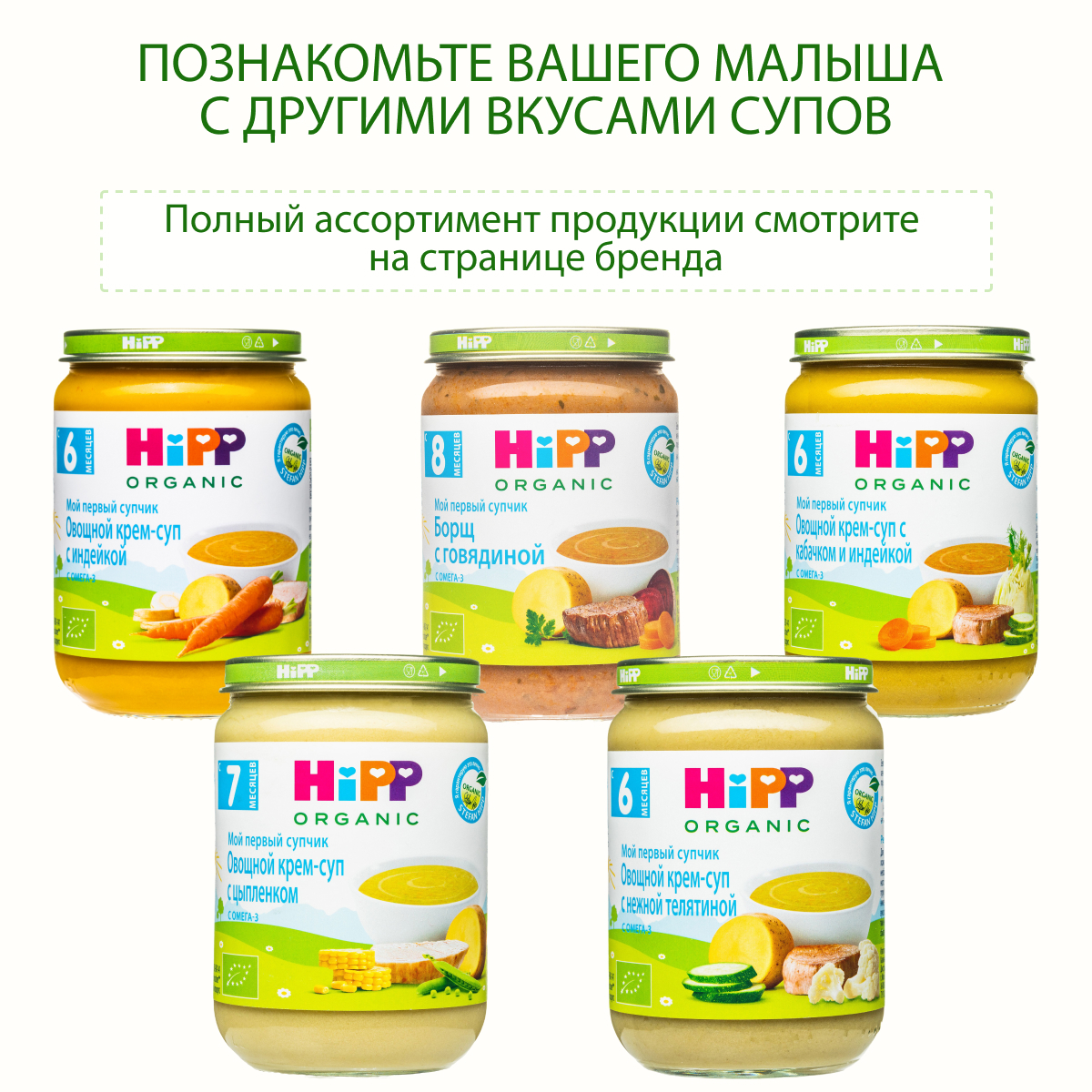 Готовый обед Hipp Крем-суп Овощи-говядина с 6 мес 190 г - фото 6