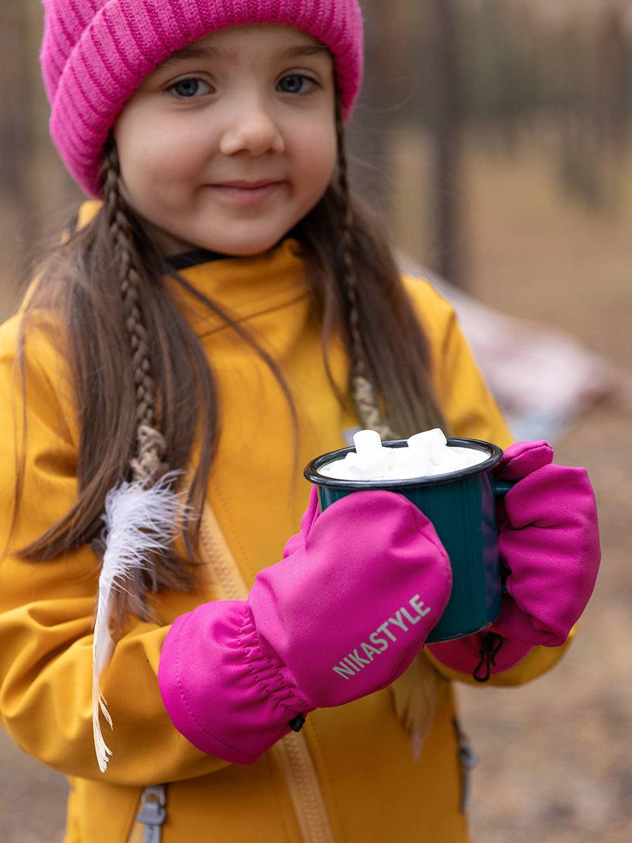 Варежки NIKASTYLE 14л17026 фуксия - фото 3