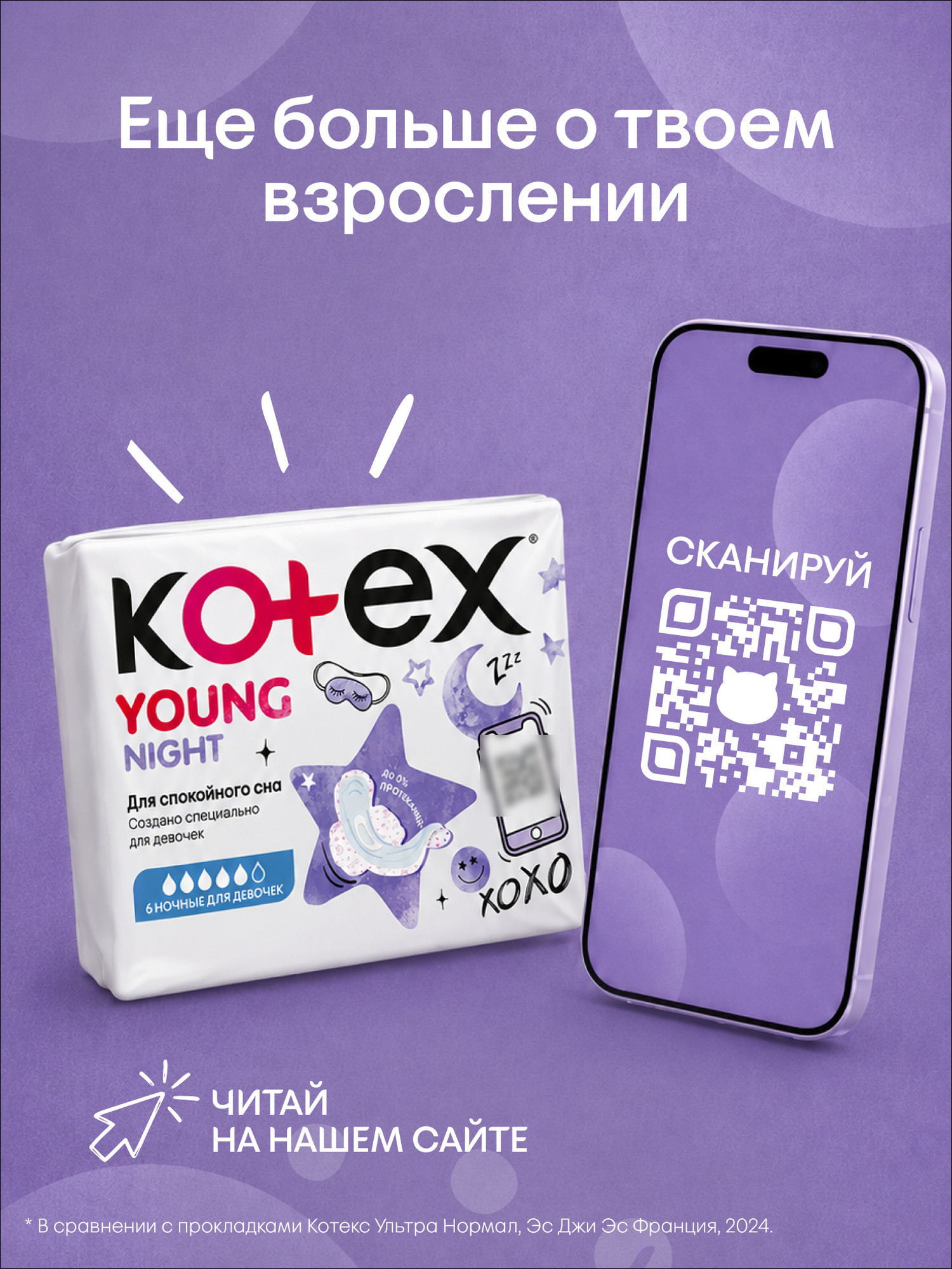 Прокладки KOTEX Young гигиенические для девочек ночные 6шт - фото 11