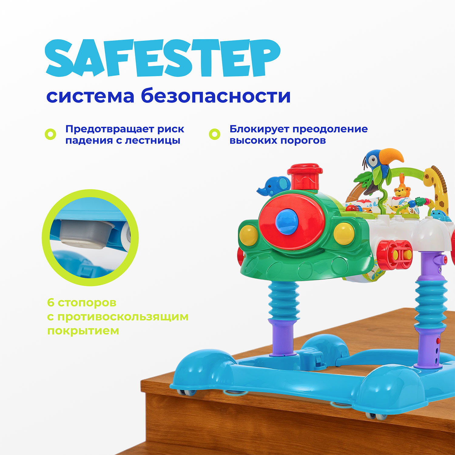 Ходунки Nuovita Treno голубой - фото 8