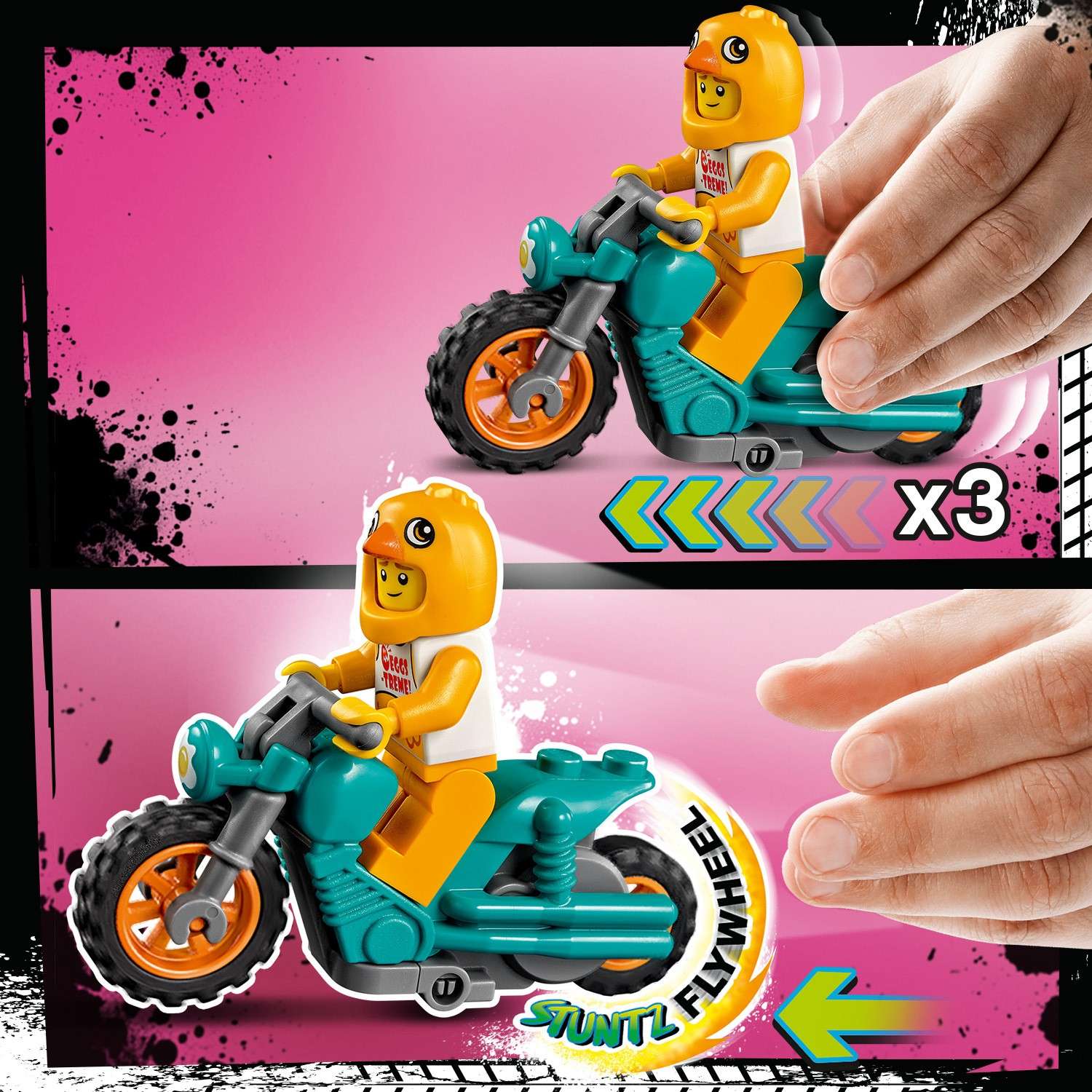 Конструктор LEGO City Chicken Stunt Bike блочный - фото 6