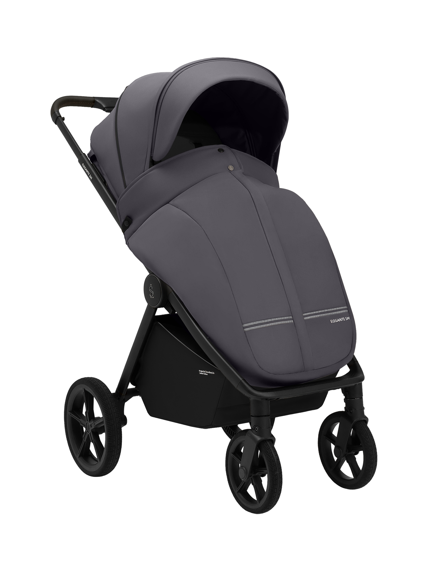 Коляска прогулочная Sweet Baby Elegante SM Dark Grey серый - фото 24