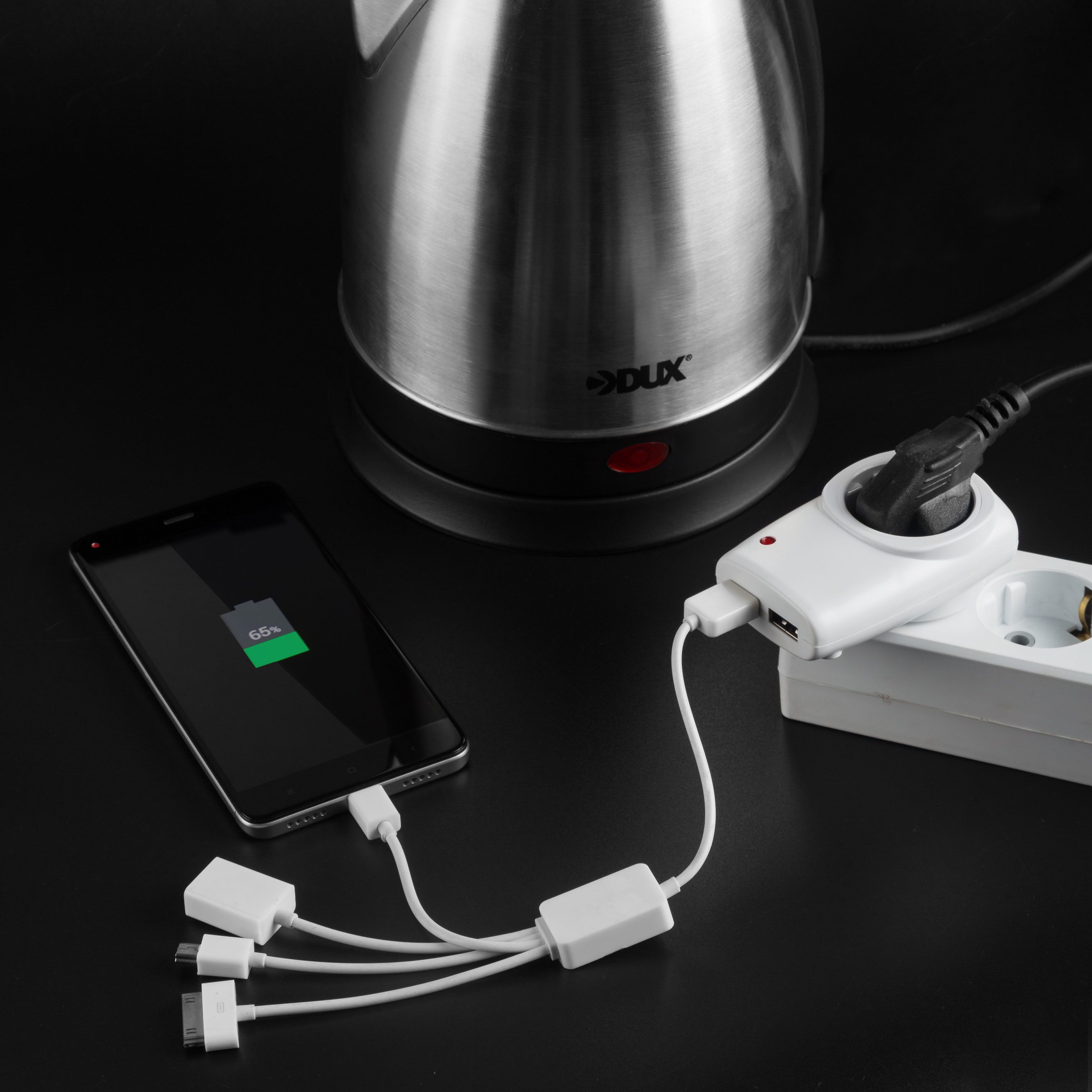 Адаптер питания REXANT 220 В с 2 USB - фото 4