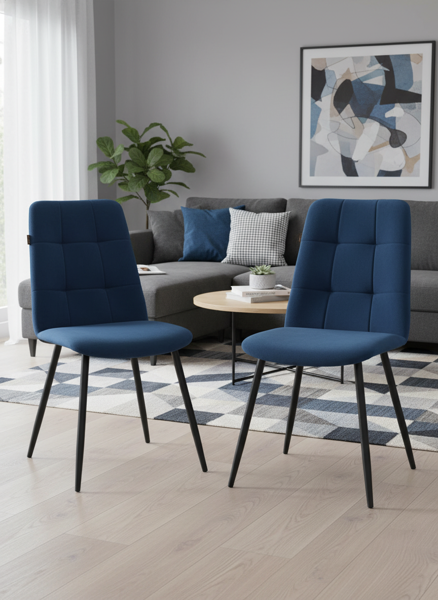 Изображение товара Стул TETCHAIR велюр синий (2 шт.)