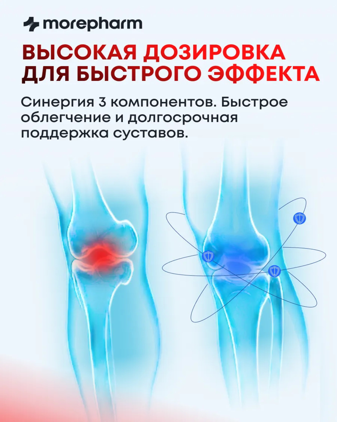 БАД morepharm Глюкозамин хондроитин с Mсм добавка для суставов и связок - фото 4