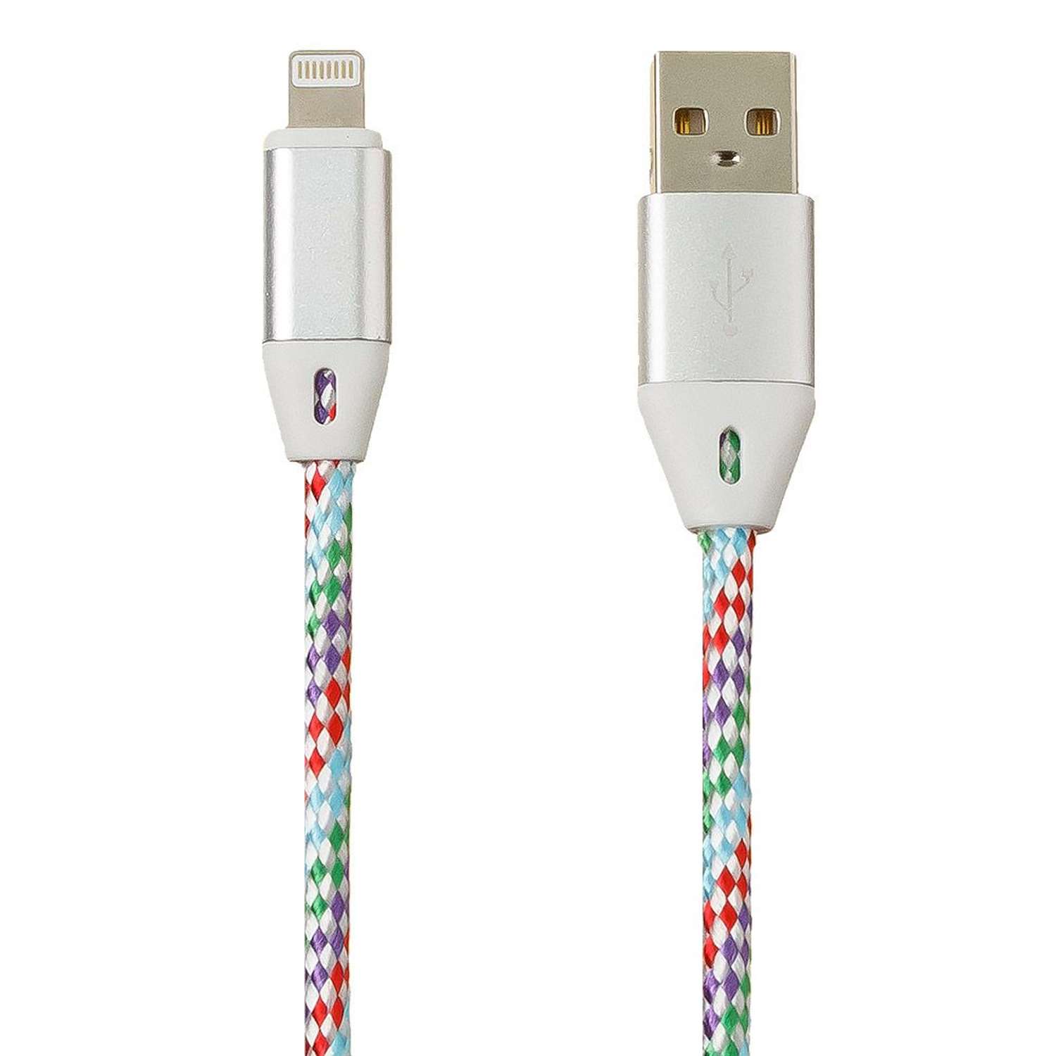 USB кабель Liberty Project для Apple Lightning 8 pin оплетка и металлические разъемы 1м Синий - фото 1