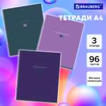 Общая тетрадь Brauberg клетка 96 лист. 3 шт.