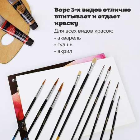 Кисть Пифагор 10 шт. (пони)
