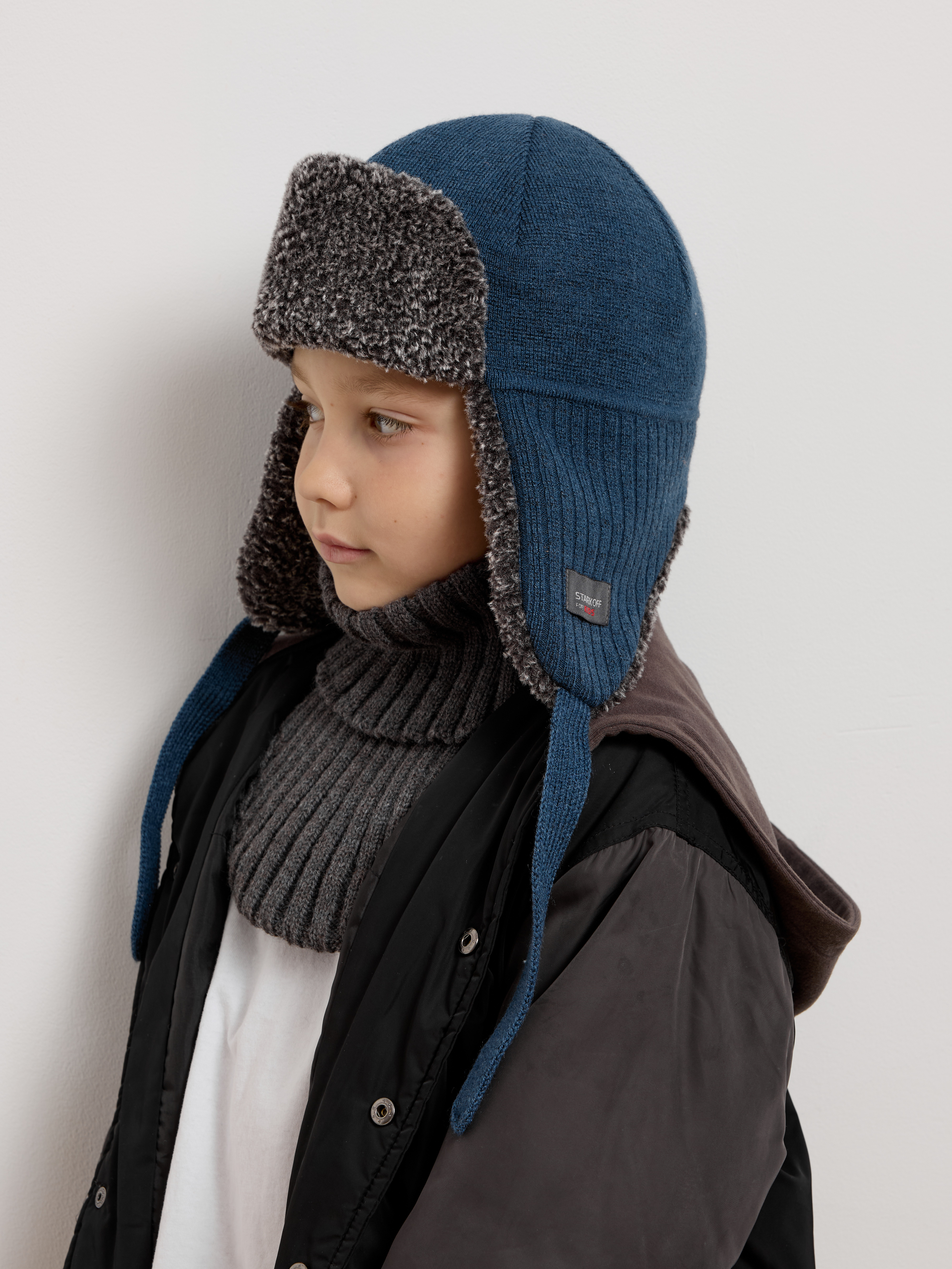 Шапка-ушанка Starkoff Kids Д500928/03 - фото 1
