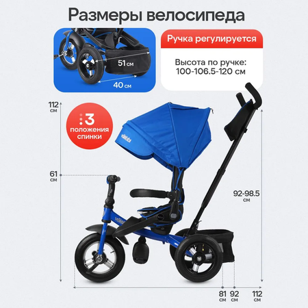 Трехколесный велосипед Velobibi 10 дюймов
