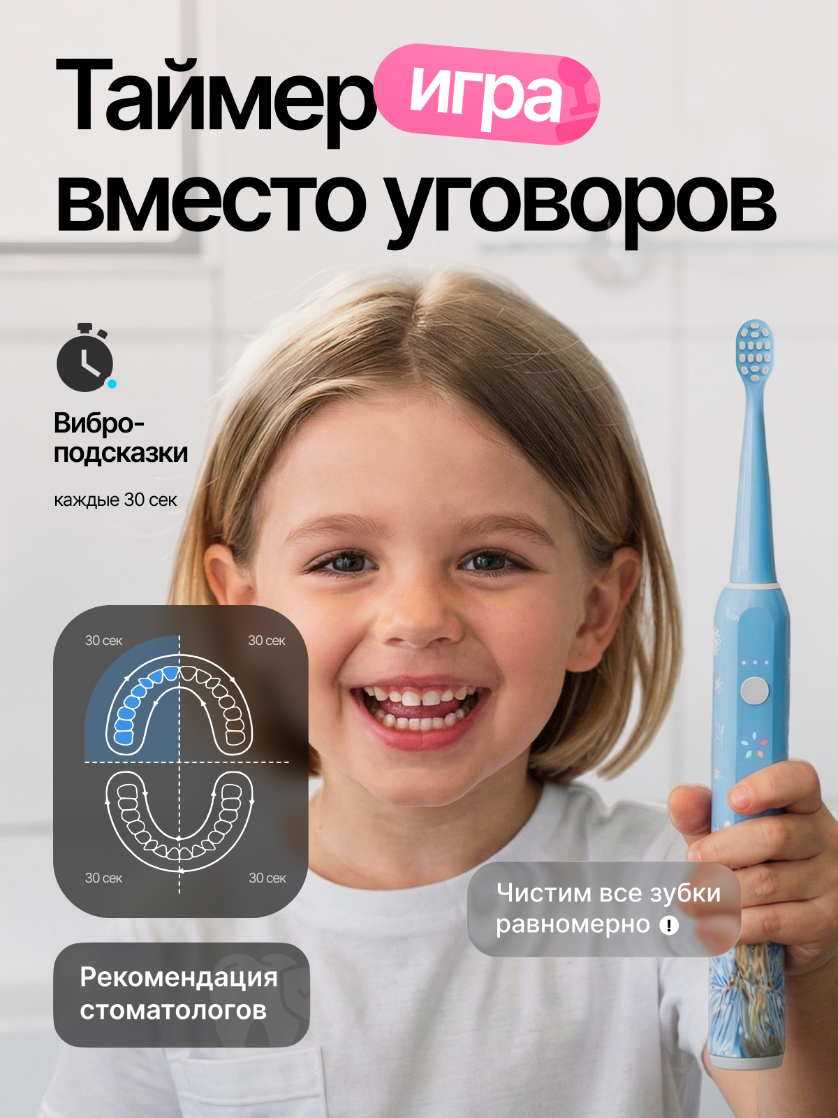 Зубная щетка электрическая Мироша от 3 лет - фото 3