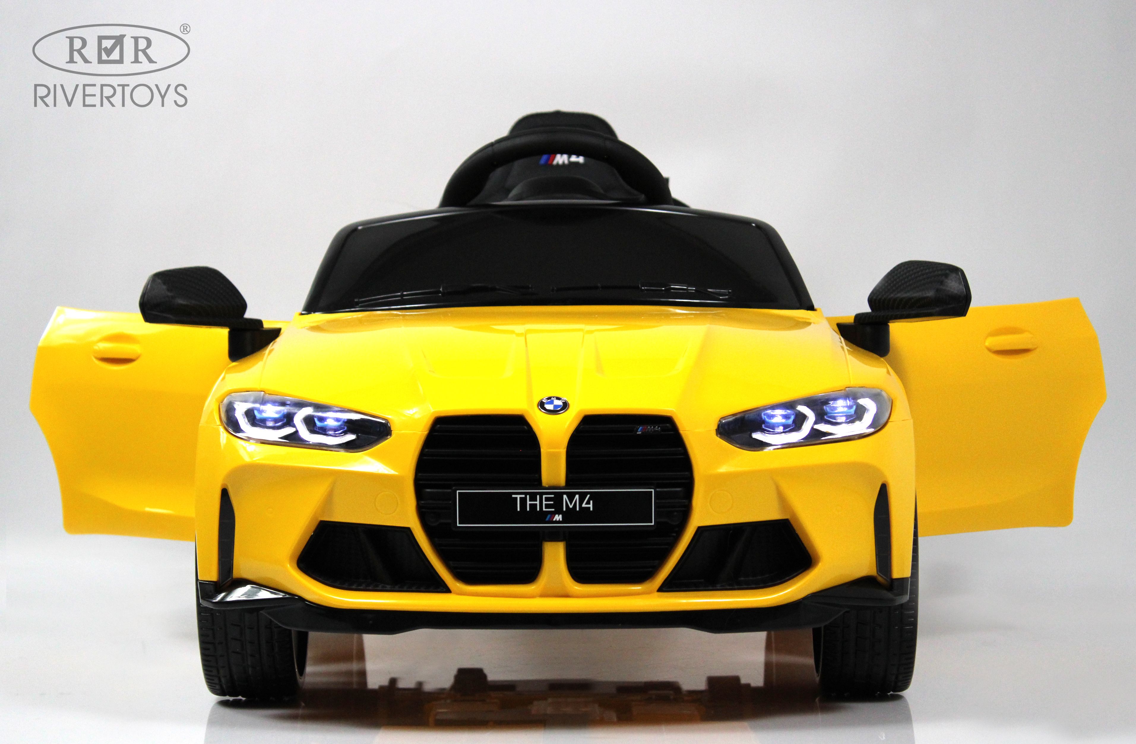 Электромобиль RIVERTOYS BMW A004AA-BMW-YELLOW С пультом ДУ - фото 7