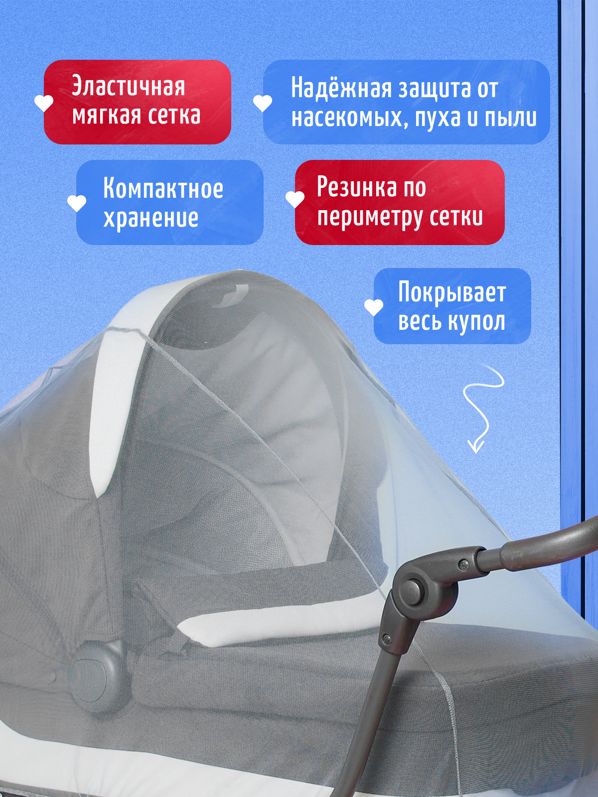 Сетка от насекомых Trottola серый Т150/серая - фото 2