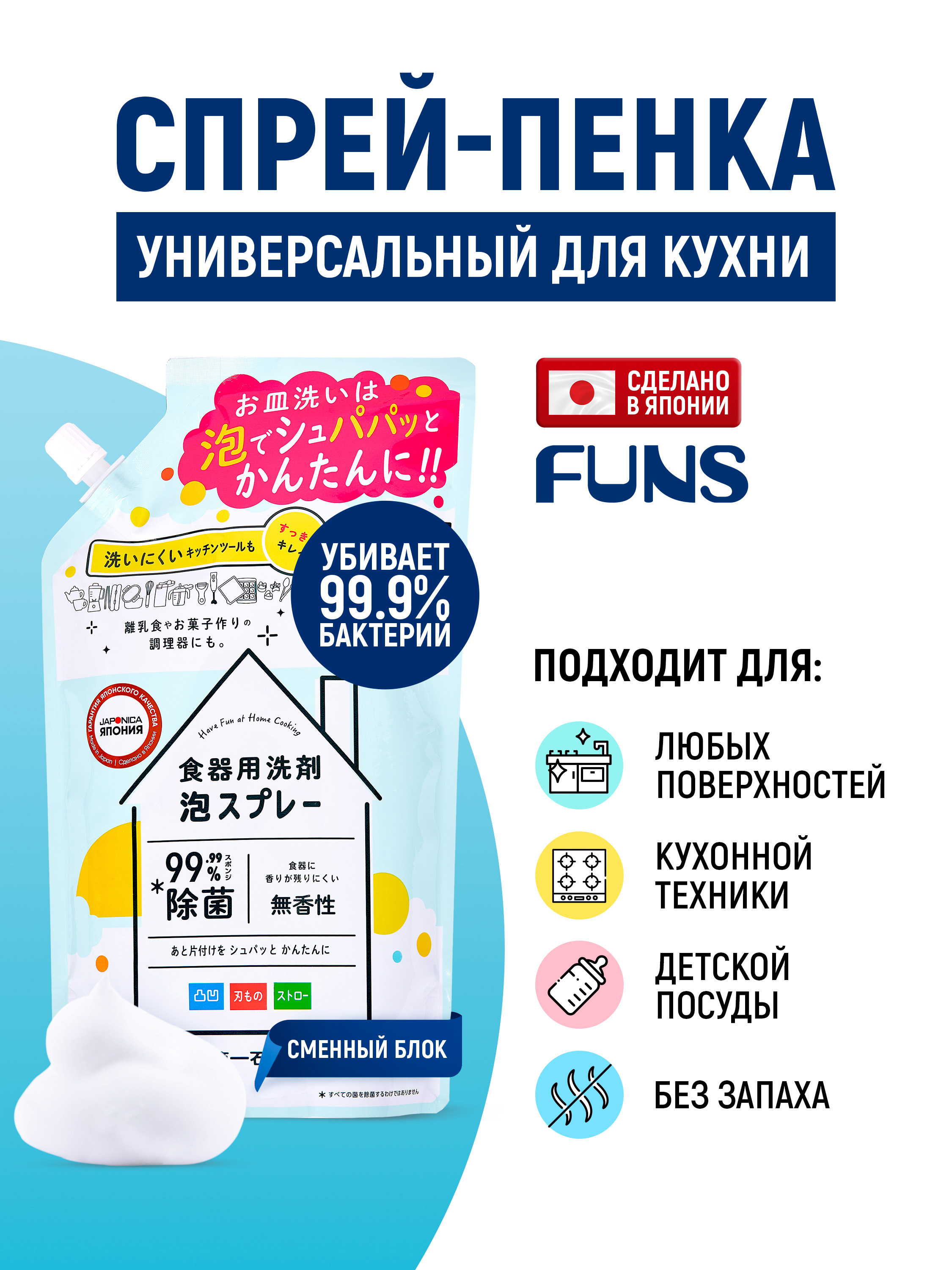 Средство для мытья посуды FUNS 720 г - фото 1