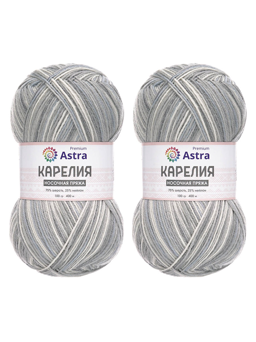 Пряжа для вязания носочная Astra Premium 100г 400м 2шт - фото 8