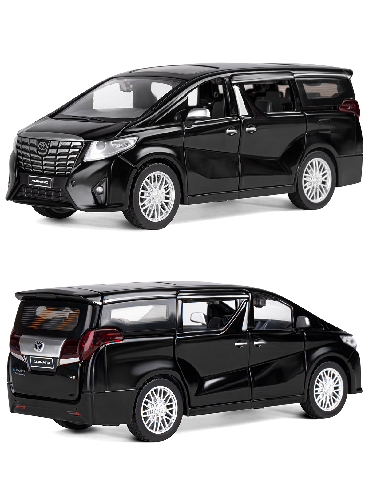 Автомобиль АВТОпанорама Toyota Alphard 1:29 JB1251405 - фото 6