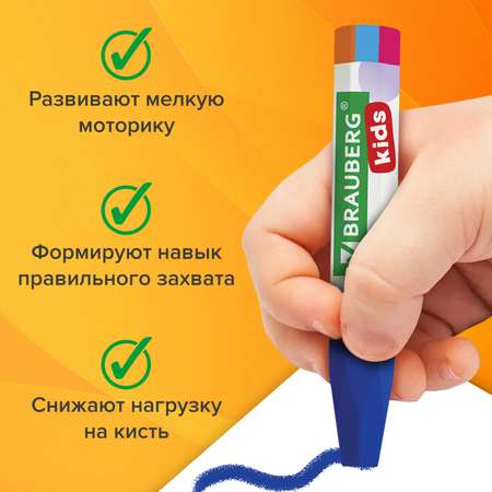Восковые мелки Brauberg 24 шт.