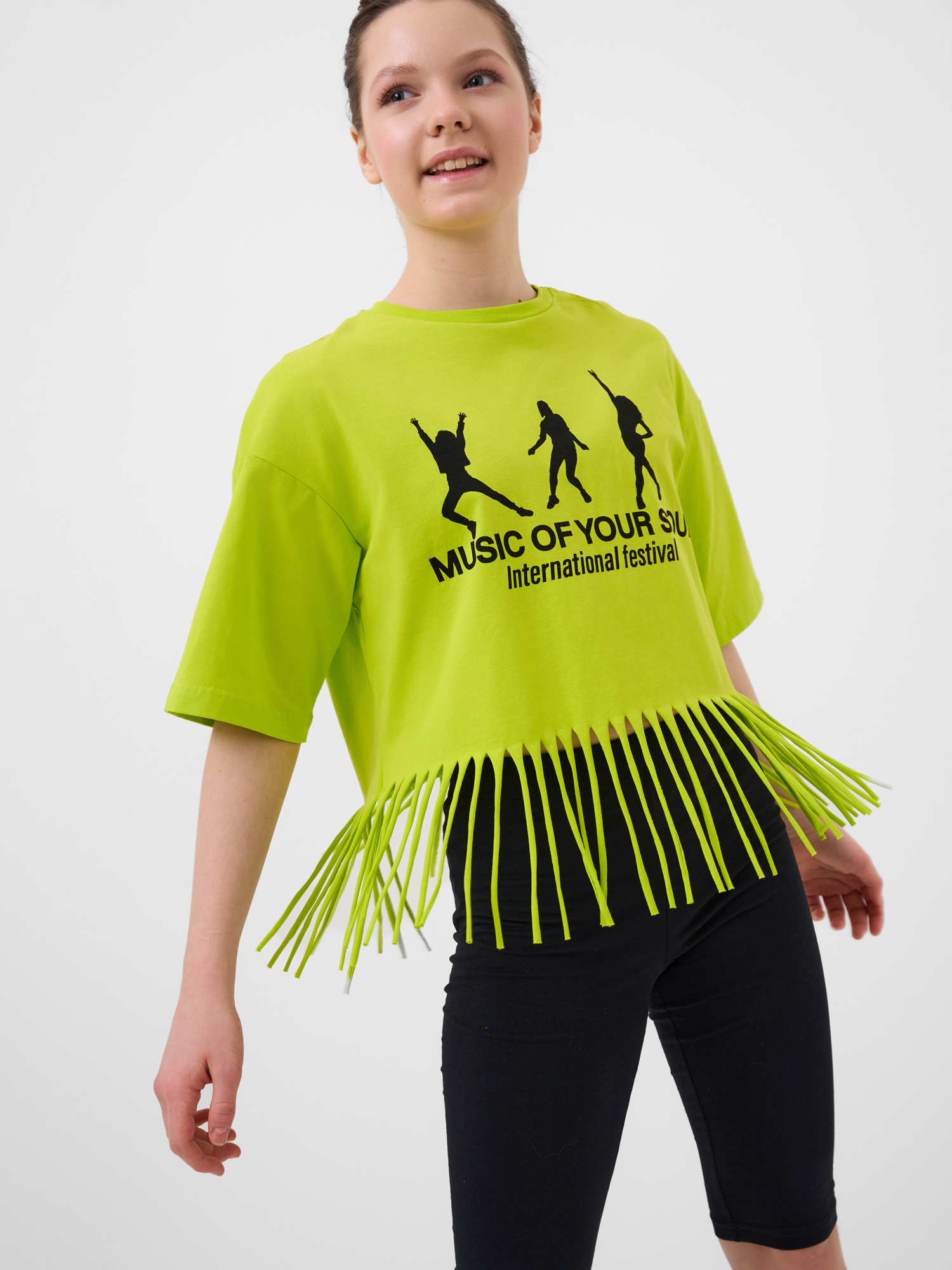 Изображение товара Футболка и леггинсы PlayToday для девочки 164: яркий принт и комфорт Изображение товара Футболка и леггинсы PlayToday для девочки 164: яркий принт и комфорт