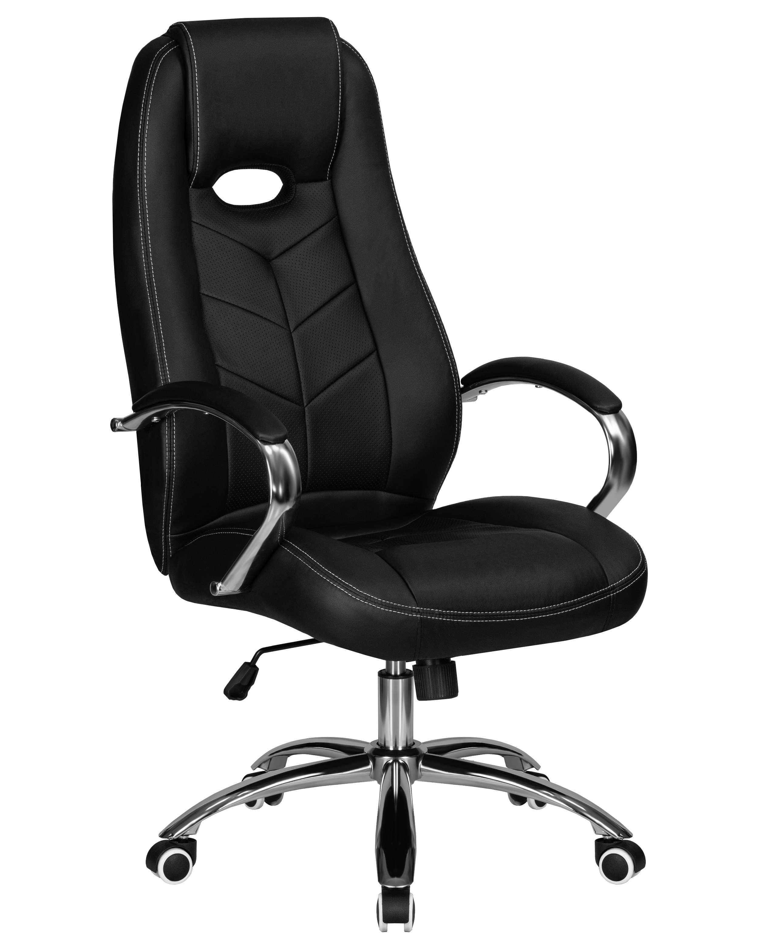 Изображение товара Офисное кресло DOBRIN TOBIAS черный искусственная кожа металл регулировка