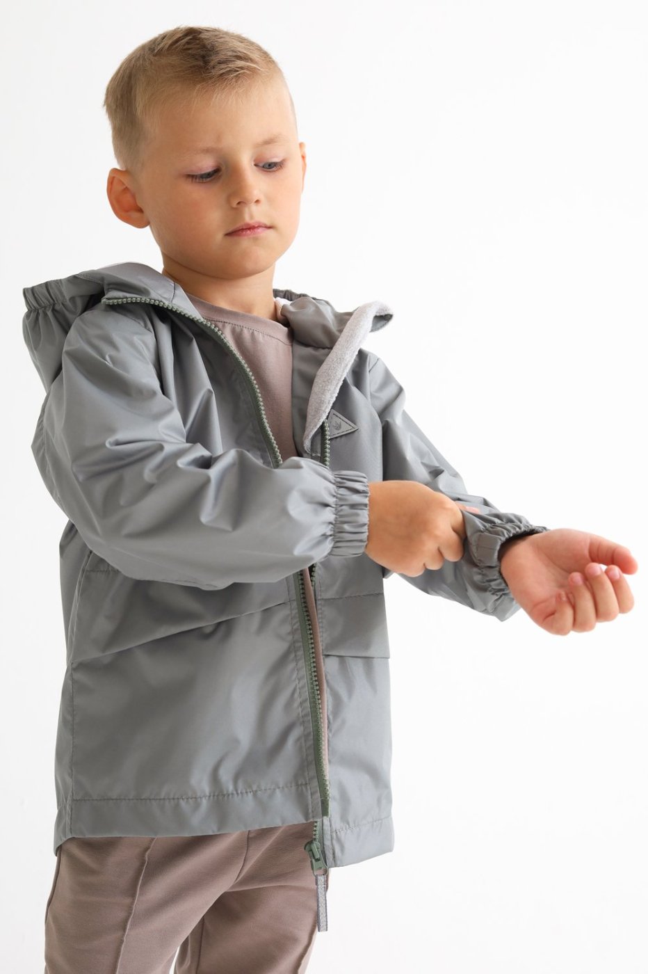 Ветровка MINIDINO В-ВЕТ-001/ДВетровка детская Сетка пыльный эвкалипт - фото 2